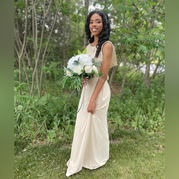 Champagne Vera Wang Bridesmaid Dress (Used) - Picture 4 of 4